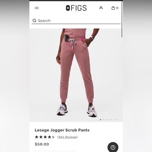 Figs Lesage Jogger Scrub Pants large tall - Picture 3 of 4